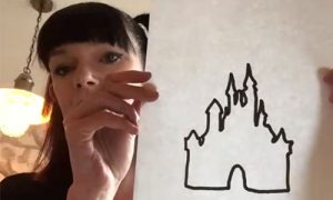 Glitter silhouette art with Dani