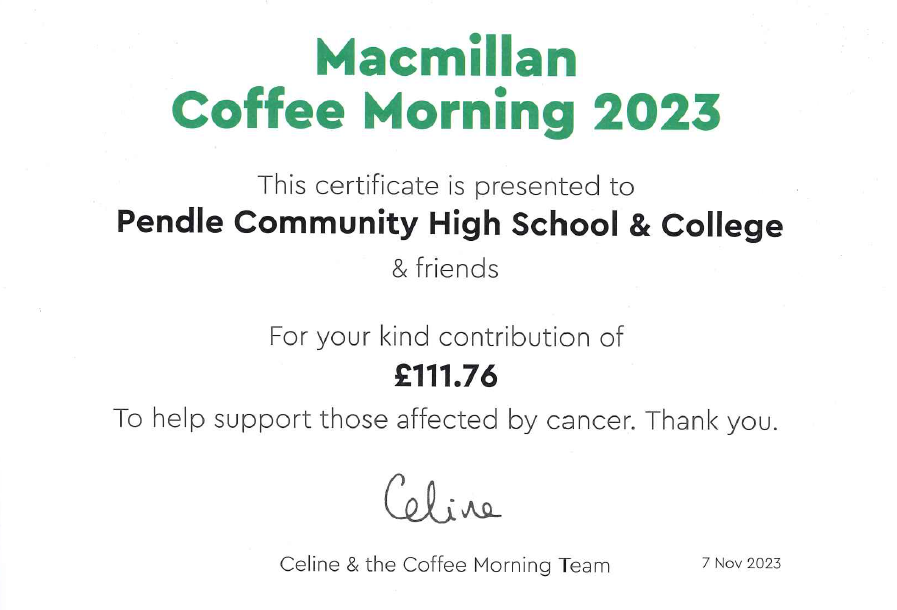 £111.76 Raised for MacMillan